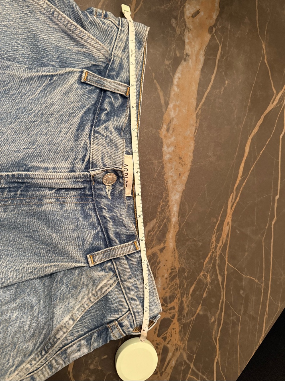 AGOLDE Blue Ellis Jeans, size 24, like new - Picture 6 of 8